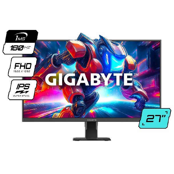 MONITOR GAMER 27 GIGABYTE GS27FA IPS FHD 180HZ 1MS HDMI DP