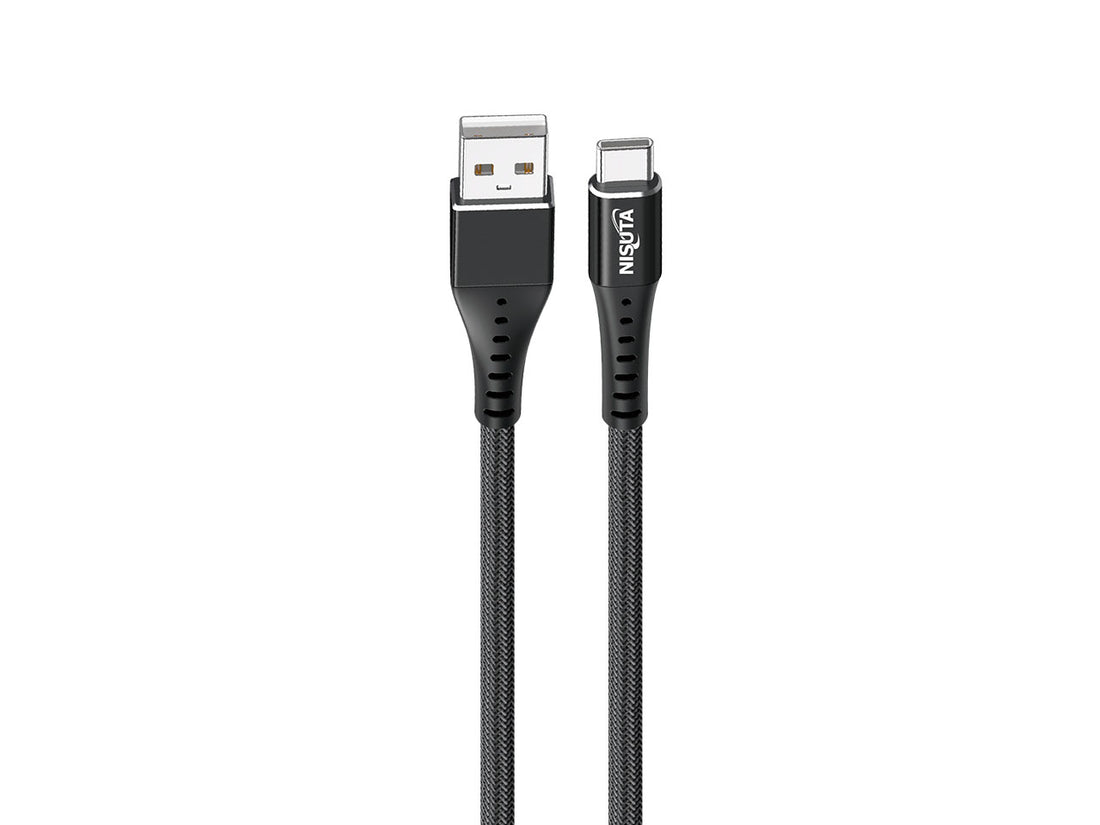 Cable USB AM a C mallado de 1,5m