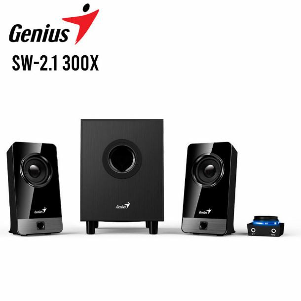 PARLANTES GENIUS SW-2.1 300X 3.5MM BLACK