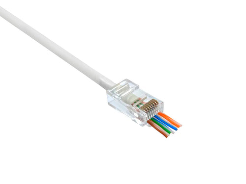 Conector RJ45 Cat 5E pasante