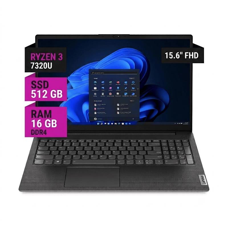 Notebook Lenovo V15 G4 AMN 15.6" FHD Ryzen 3 7320U 16GB RAM 512GB SSD - WIN11