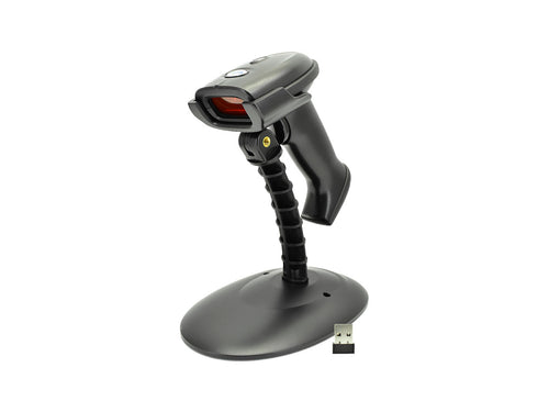 Lector de códigos de barras 1D Wireless con base