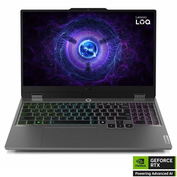 NOTEBOOK LENOVO 15.6 LOQ 15IAX9 I5 12450HX 24GB 512GB GeForce RTX 4050 FHD 144HZ W11H