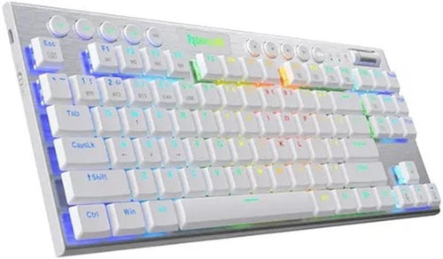 Teclado Mecanico Redragon K622 Horus TKL White RGB Red Switches - Español