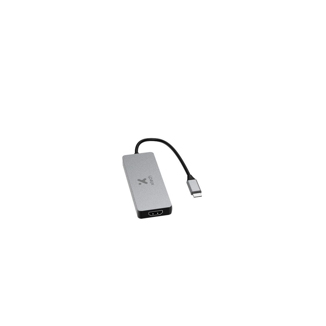 Adaptador Xtech , Multipuerto 5 en 1, Usb C, 17cm