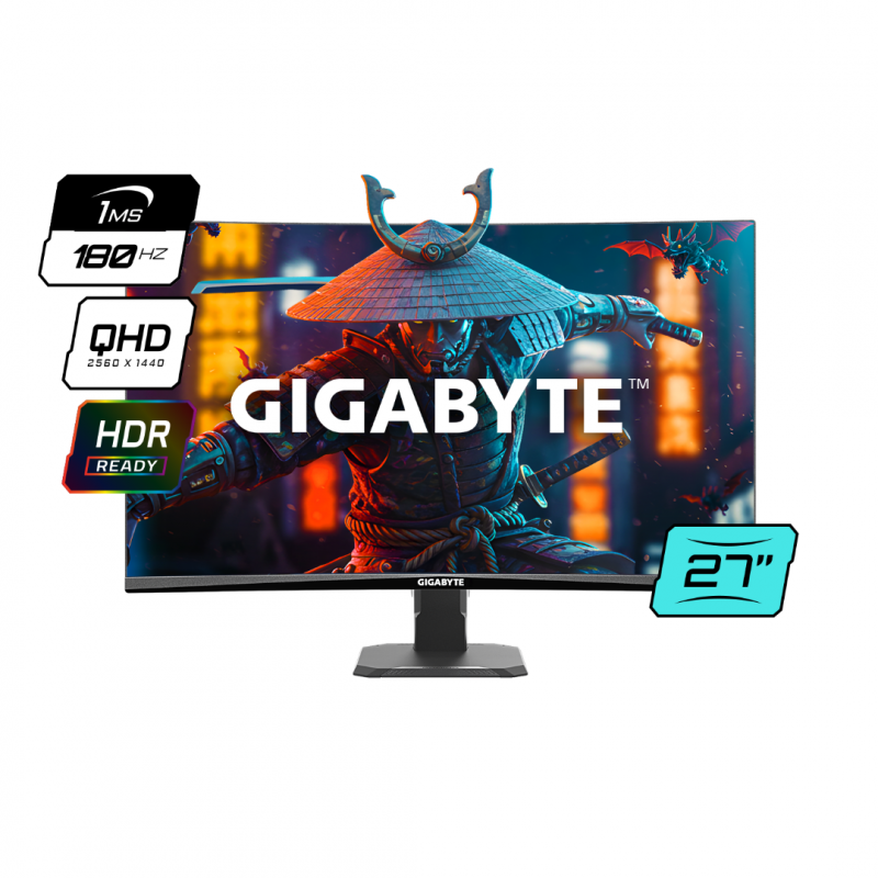 MONITOR 27 GIGABYTE GS27QCA GAMING CURVO 180HZ