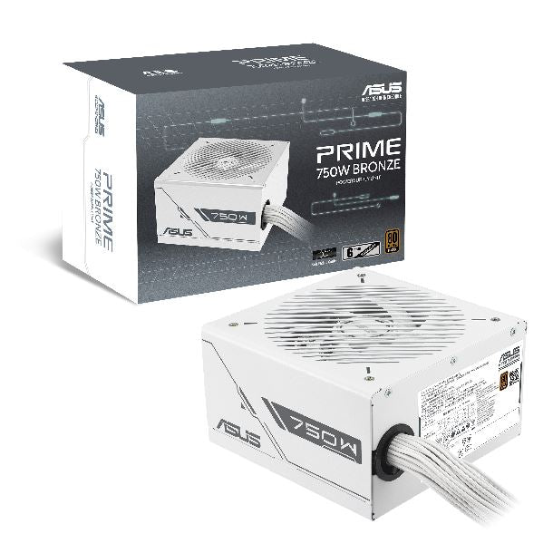 FUENTE 750W ASUS PRIME 750B WHITE 80 PLUS BRONZE