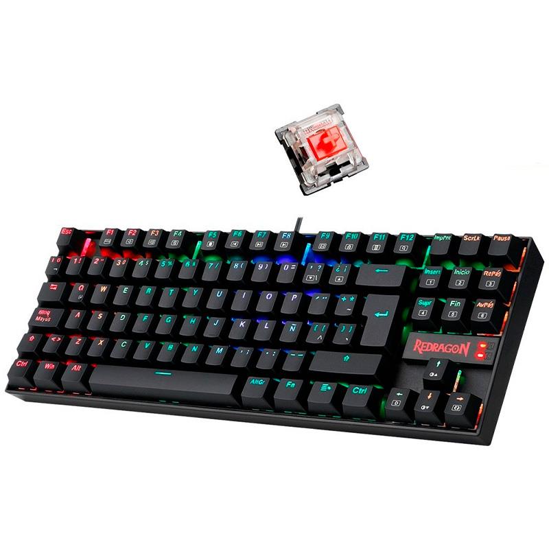 Teclado Redragon K552 Kumara Mecanico RGB Esp Switch Red
