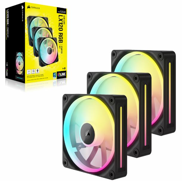 KIT 3 FAN COOLER 120MM CORSAIR ICUE LINK LX120 RGB CO-9051026-WW