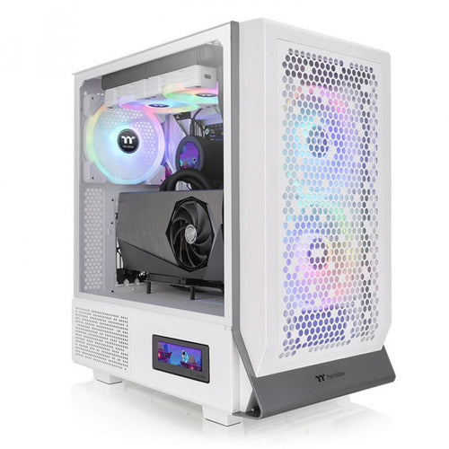 Gabinete TT Ceres 300 Mid-Tower TG Fan ARGB x2 + Fan x1 Show White (7865)