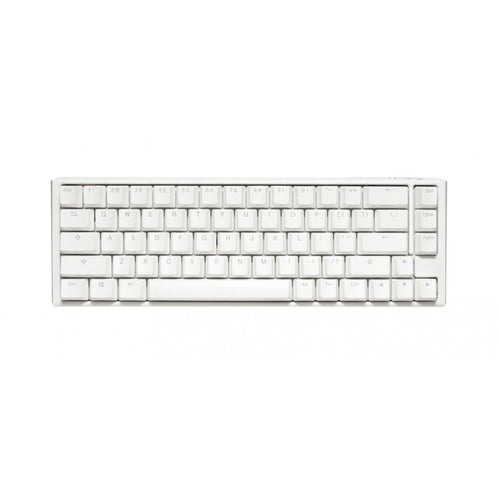 TECLADO MECANICO DUCKY ONE 3 SF TECLAS BLANCAS INTERRUPTOR MARRON INGLES PBT DOBLE DISPARO SIN COSTURAS