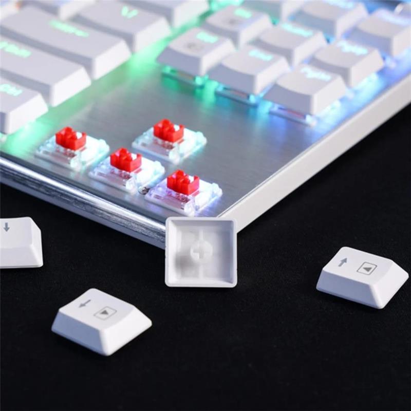 Teclado Mecanico Inalambrico Redragon K621 Horus TKL White RGB Red Switches - Español