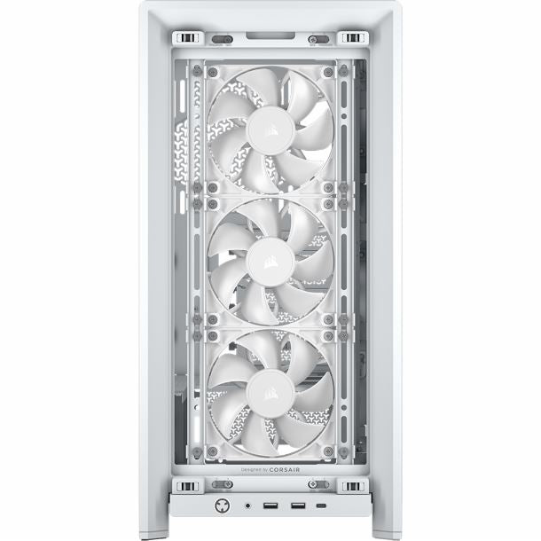 GABINETE CORSAIR FRAME 4000D RS 3FAN TG WHITE CC-9011313-WW