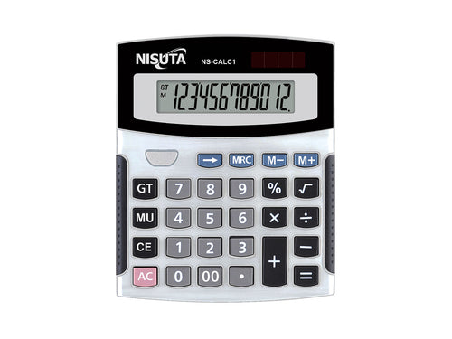 Calculadora digital 12 digitos a pilas o energia solar