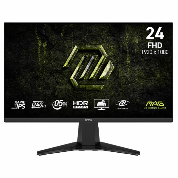 MONITOR GAMER 24 MSI MAG 245F X24 0.5MS 240HZ FHD HDMI DP FICHA USA