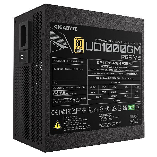 FUENTE 1000W GIGABYTE GP-UD1000GM PG5 V2 80 PLUS GOLD FULL MODULAR