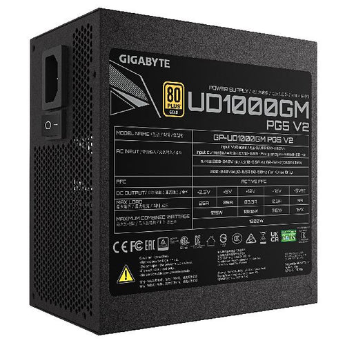FUENTE 1000W GIGABYTE GP-UD1000GM PG5 V2 80 PLUS GOLD FULL MODULAR