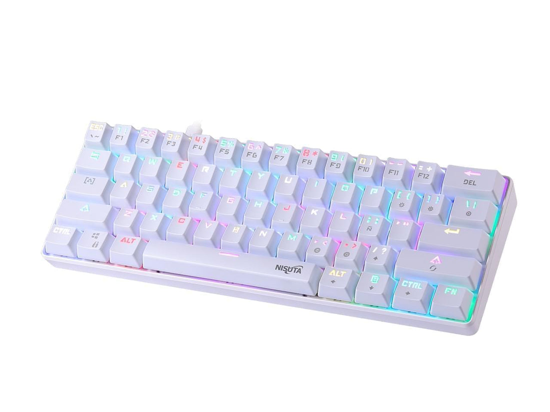 Teclado mecánico gamer RGB de 61 teclas con software