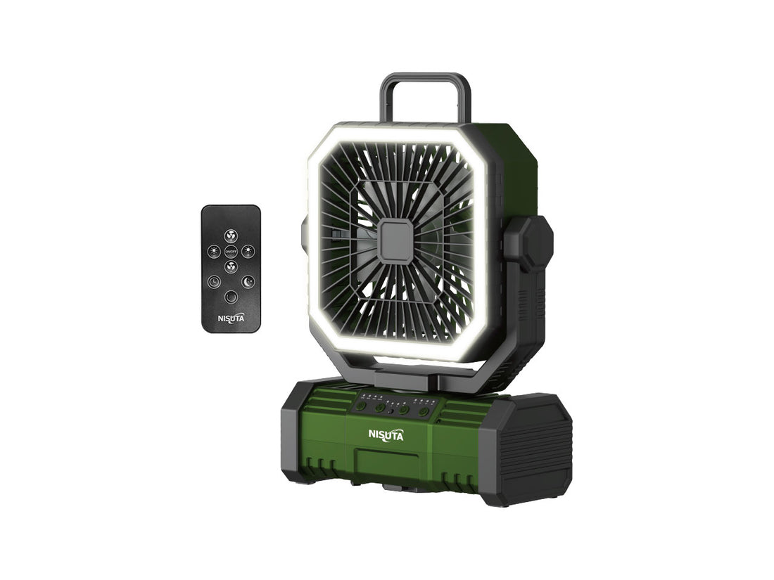Ventilador portátil con oscilación y bateria recargable de 10000MAH