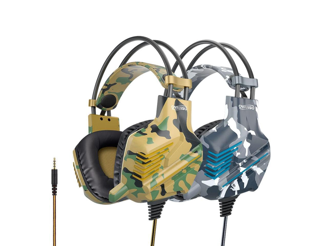 Auricular gaming PS4 camuflado tipo vincha y micrófono