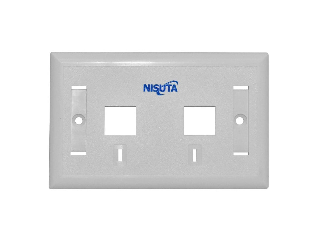 Tapa doble para Jack RJ45 para pared