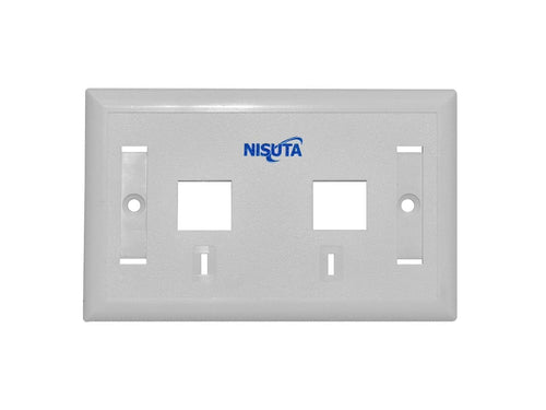Tapa doble para Jack RJ45 para pared