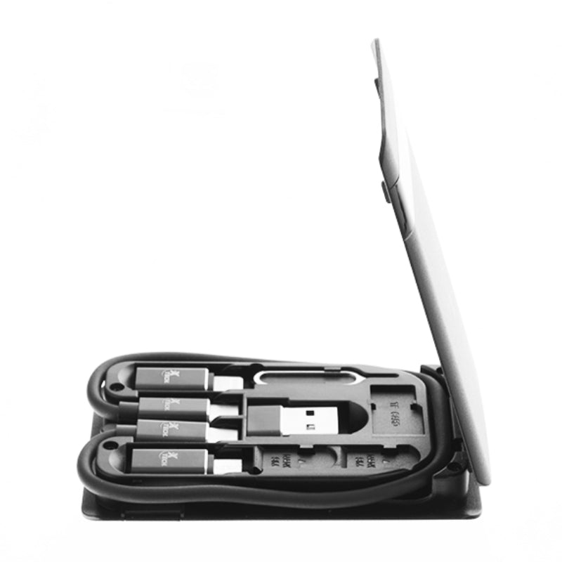 Estuche Portátil Multifuncional Xtech Para Almacenamiento Con Cable Tipo C (Xtc-570)