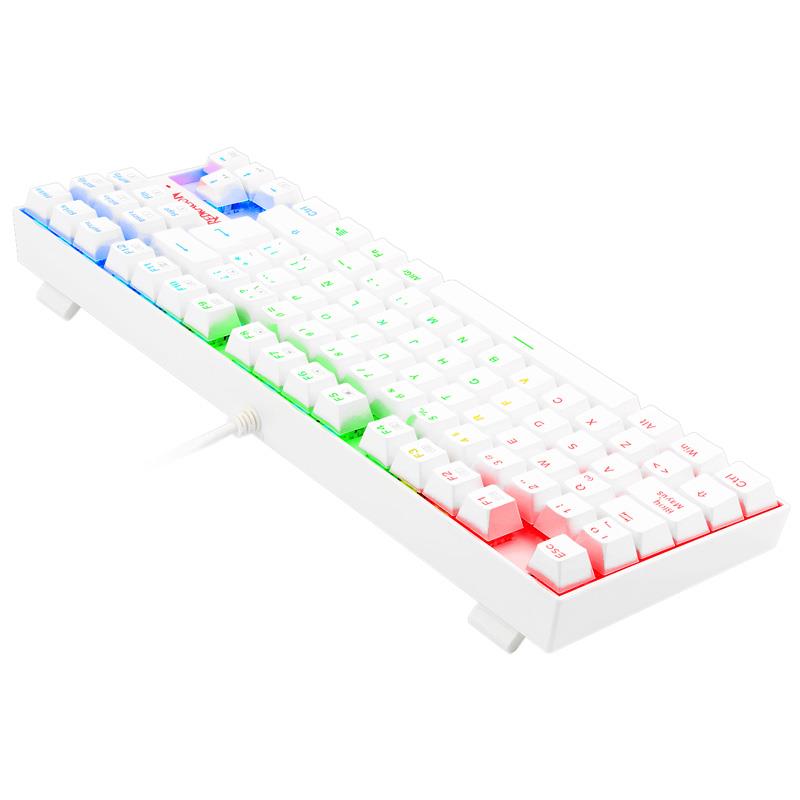 Teclado Redragon K552 Kumara Mecanico RGB White Esp Switch Red