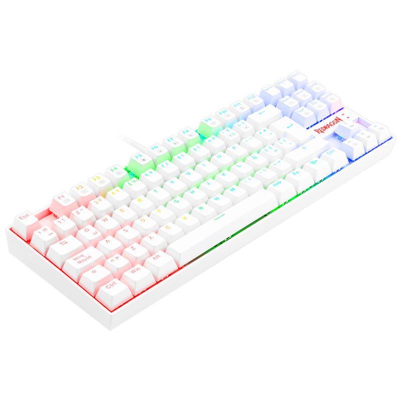 Teclado Redragon K552 Kumara Mecanico RGB White Esp Switch Red