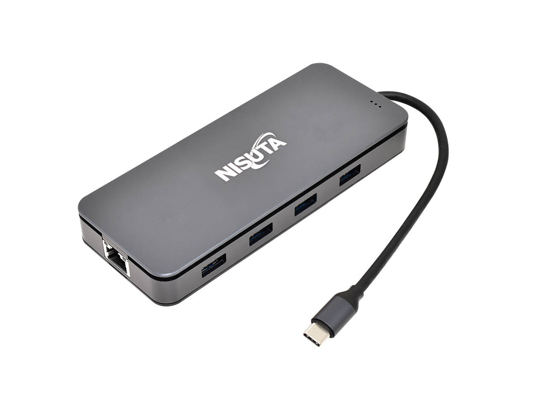 Docking USB C 3.1 a NVMe PCIe, HDMI, VGA, Red gigabit, 4 x USB 3.0, PD 100W. TF/SD
