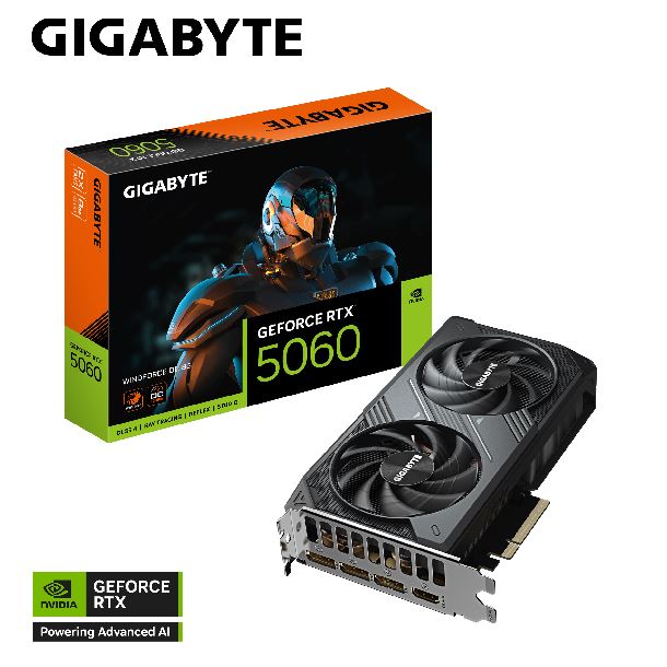 PLACA DE VIDEO GeForce RTX 5060 8GB GIGABYTE WINDFORCE OC