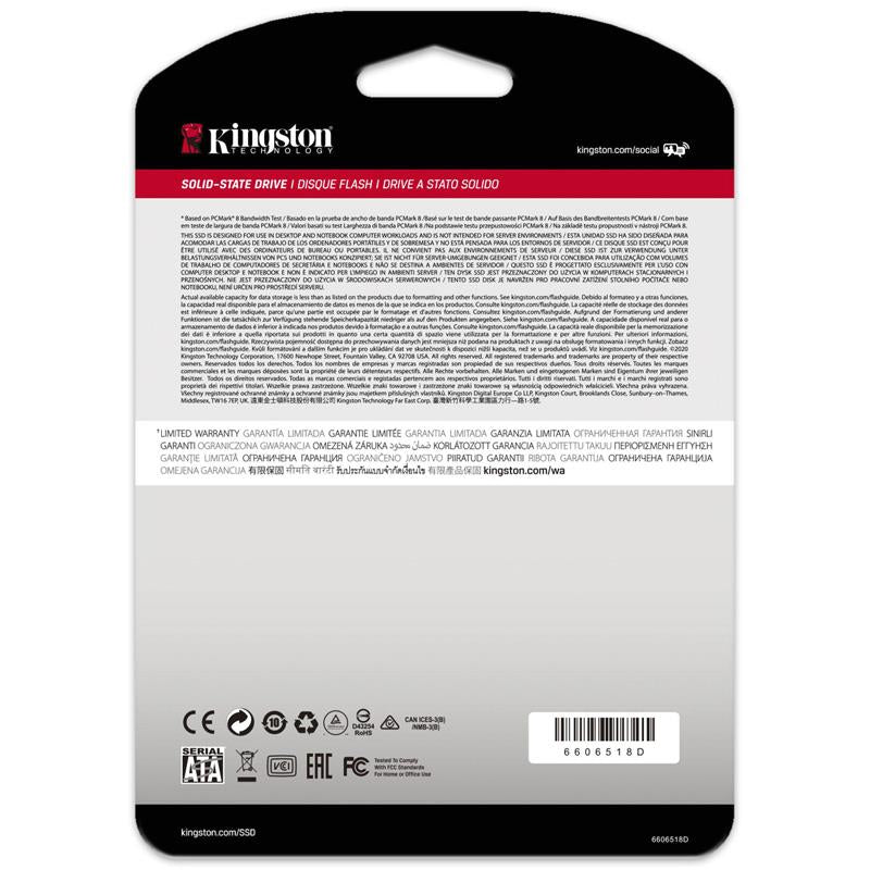 Disco SSD KINGSTON A400 480 GB SATA Interno 7 mm (3442)