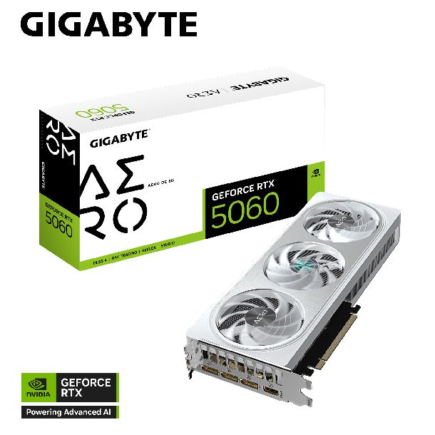 PLACA DE VIDEO GeForce RTX 5060 8GB GIGABYTE AERO OC