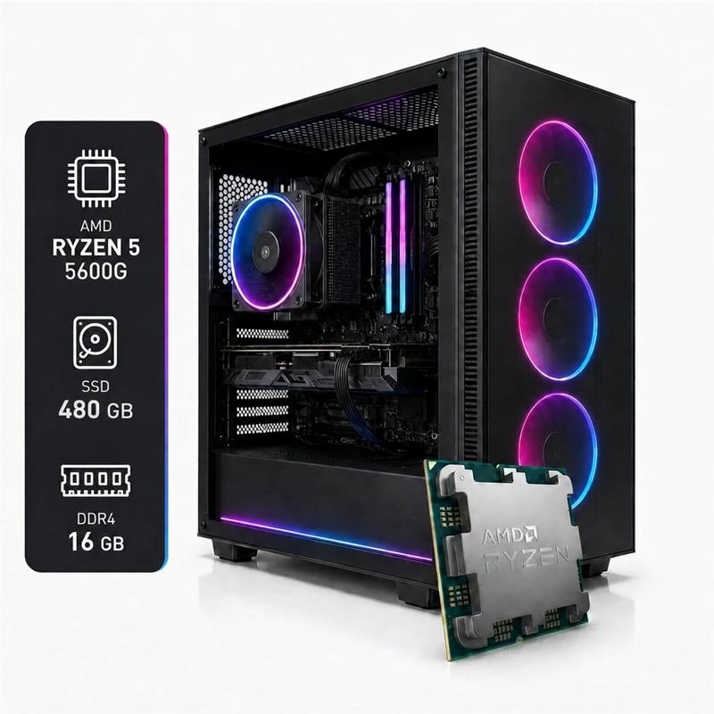 PC Gamer Armada AMD Ryzen 5 5600GT 16GB RAM SSD 480GB