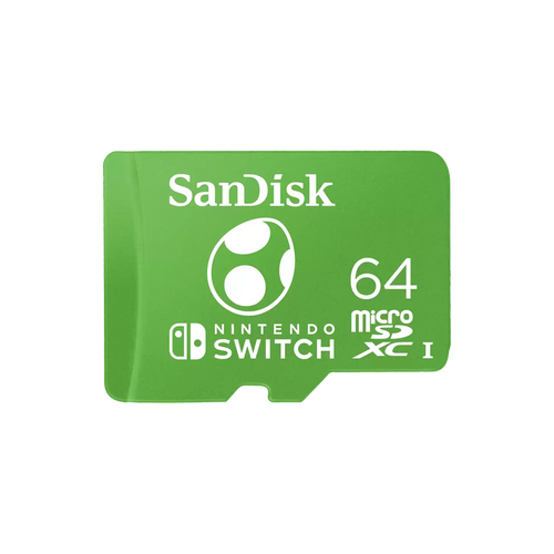 Tarjeta de Memoria Sandisk MicroSDXC 64GB UHS-I Card C10 U3 100Mb for Nintendo Switch Yoshi Edition
