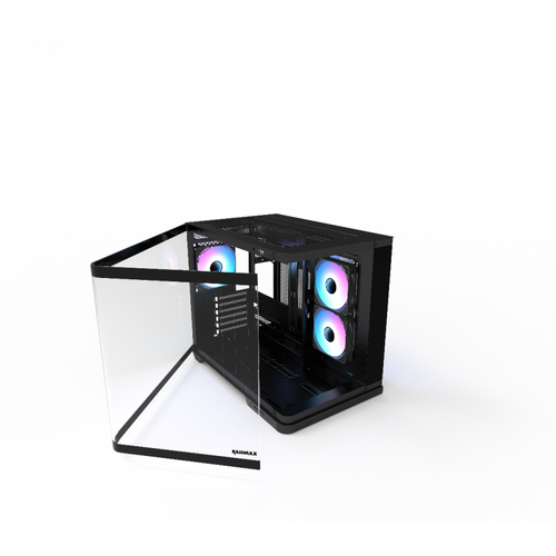 GABINETE GAMER RAIDMAX INFINITA i630 BLACK ATX FISHTANK CURVED GLASS ARGB