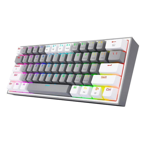 Teclado Mecanico 60% Redragon Fizz Pro K616 Grey/White RGB Red Switches