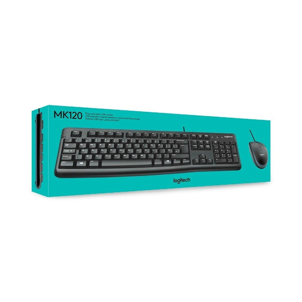 Teclado y Mouse Logitech Mk120 Usb Negro (920-004428)