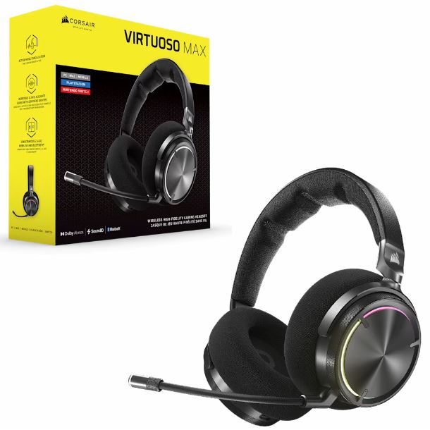 AURICULAR CORSAIR VIRTUOSO MAX WIRELESS CARBON