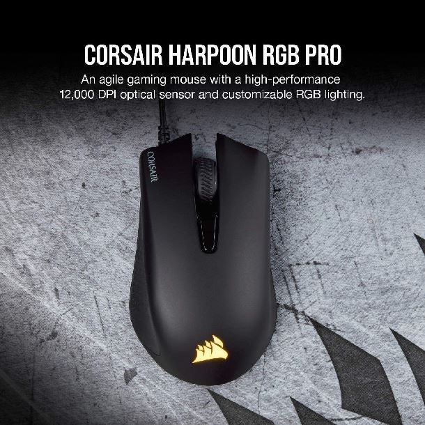 MOUSE CORSAIR HARPOON RGB PRO FPS/MOBA BLACK