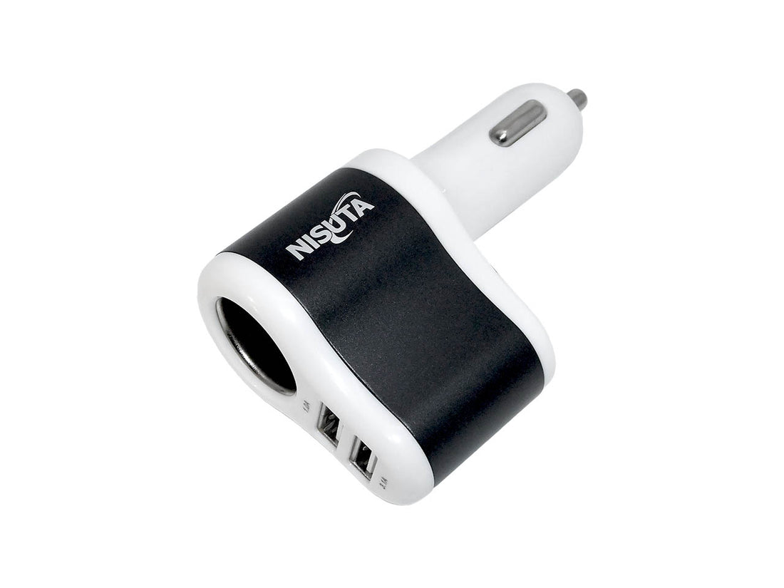 Cargador USB doble y toma encendedor 12V para auto 3.1A