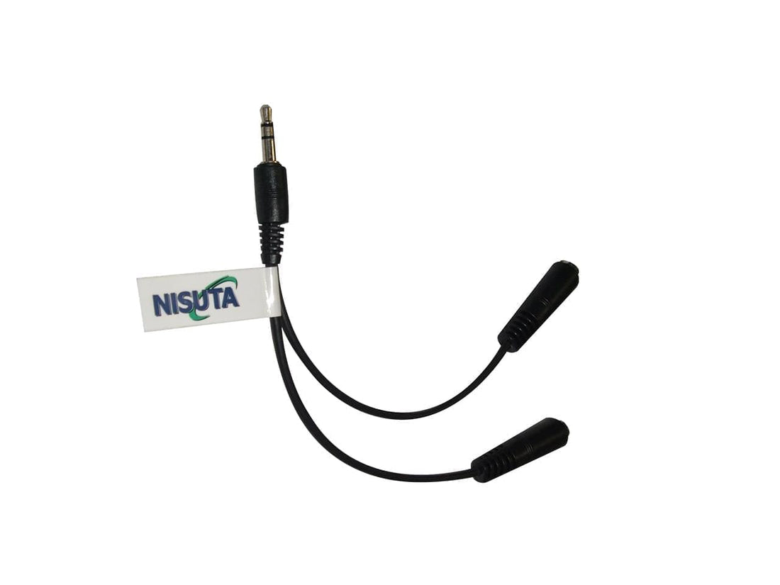 Adaptador stereo 3.5M a 2 stereo 3.5H