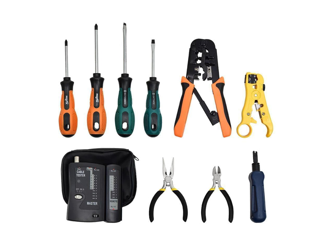 Kit de instalacion de redes en bolso de 10 piezas