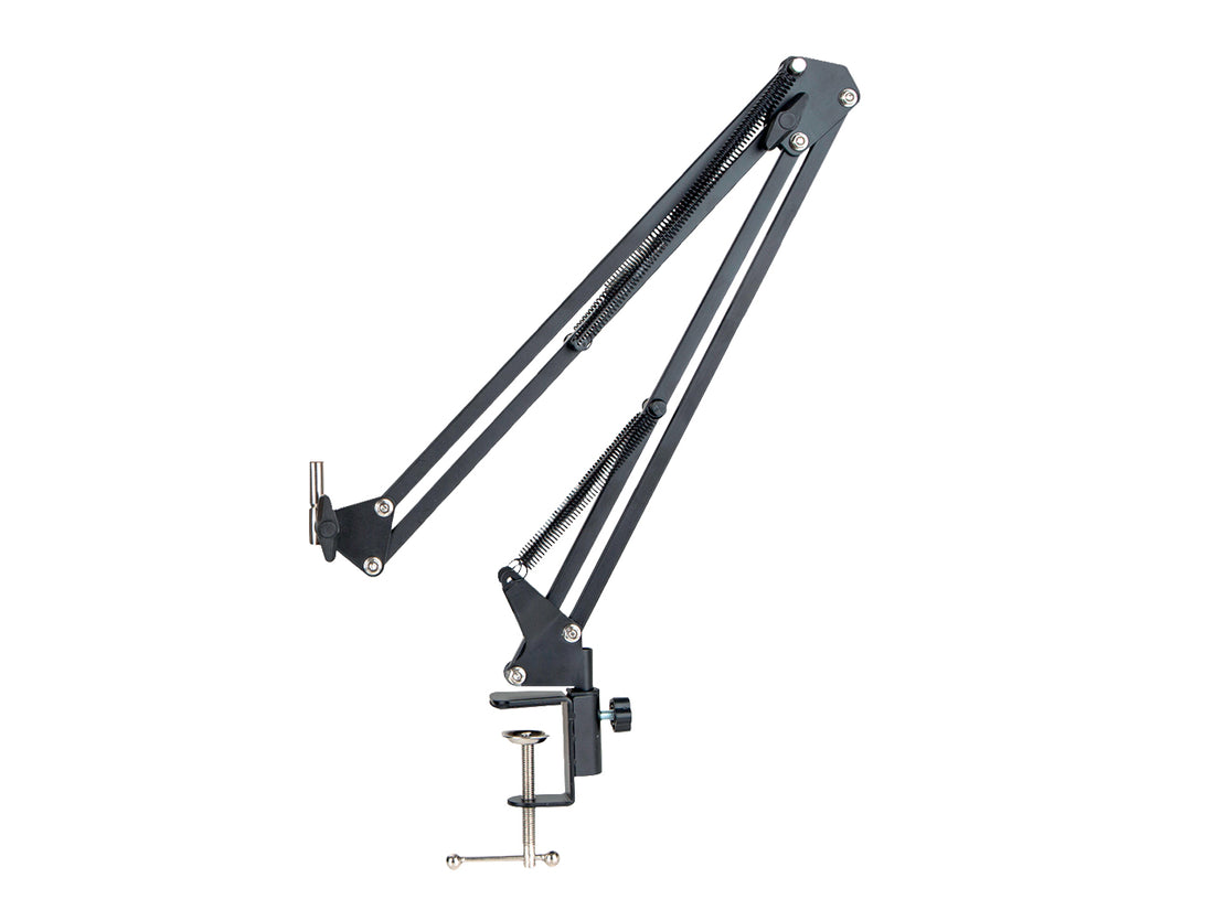 Brazo metálico plegable para micrófono
