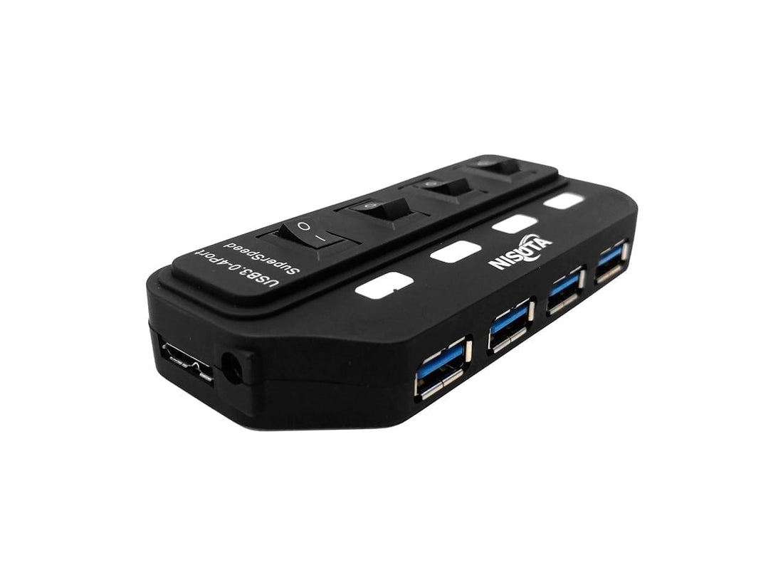 Hub USB 3.0 de 4 puertos con switch por puerto