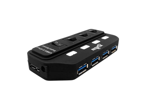 Hub USB 3.0 de 4 puertos con switch por puerto