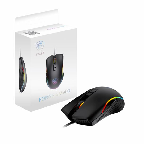 MOUSE GAMER MSI FORGE GM300 RGB 7200 DPI