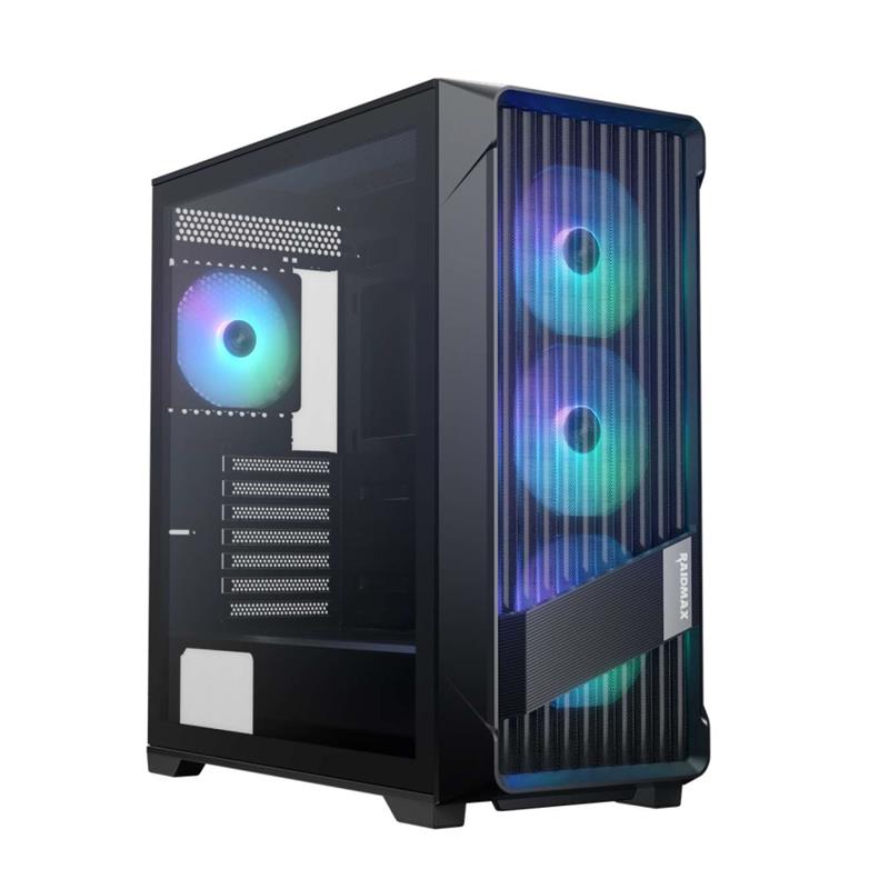 GABINETE GAMER RAIDMAX MESHIAN X603 LITE BLACK ARGB CONTROL HUB E-ATX