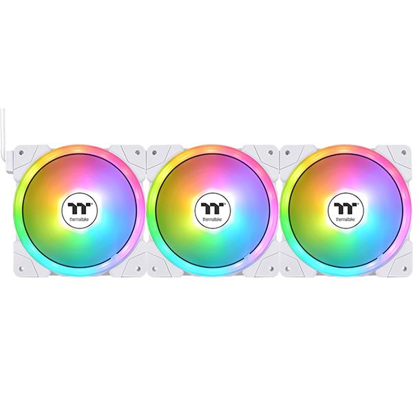 KIT 3 FAN COOLER 140MM THERMALTAKE SWAFAN EX14 ARGB WHITE PREMIUM EDITION