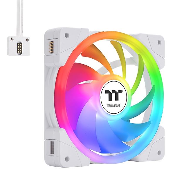 KIT 3 FAN COOLER 140MM THERMALTAKE SWAFAN EX14 ARGB WHITE PREMIUM EDITION
